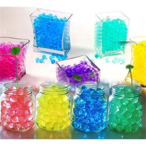100 Pcs Crystal Mud Hydrogel Crystal Soil Outdoor Water Beads Vase Soil plant bonsai flowers potted Grow Magic Balls Kids Toy