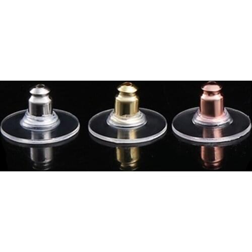 100pcs/lot Silicon Earring Backs Stoppers Stud Earring Stopper Back Plugs DIY Earring Jewelry Making Findings Accessories
