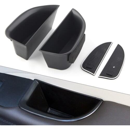 2PCS Car Front Door Storage Box Organizer Container Holder For Lincoln MKZ 2014-2016 Left Drive