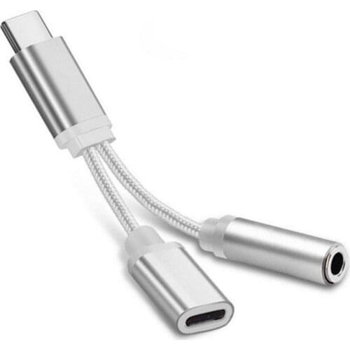 2 In 1 Usb C To 3.5Mm Headphone Jack Adapter Type C Charge Audio Aux Adapter For Samsung S20 Ultra Note 20 10 Plus Ipad Pro etc