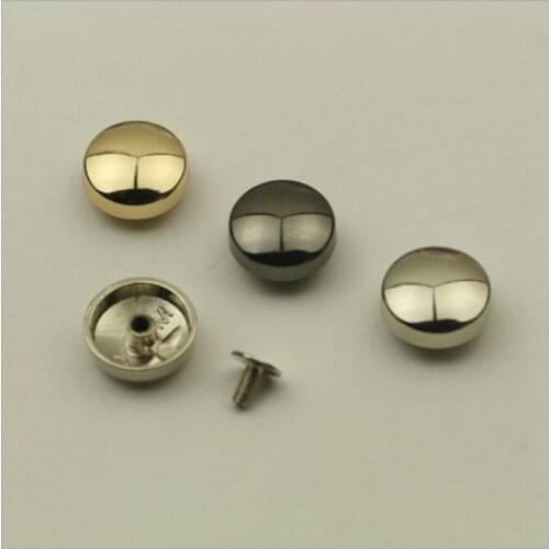20 PCS/lot) DIY hand leather luggage bag bottom screw round curved face screw metal accessories