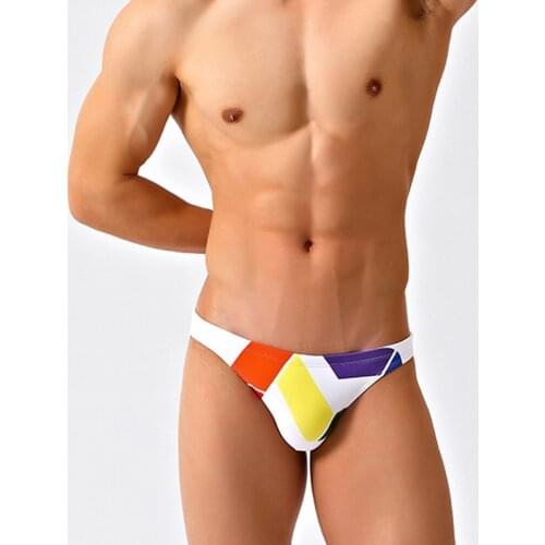 2021 new narrow side sexy tight low waist swimsuits men swim pool party bikini men beach swim briefs sports swimwear small size