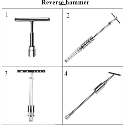 4 TYPES D'OUTILS OUTIL DE RÉPARATION AUTOMATIQUE EXTRACTEUR DE DENT MARTEAU COULISSANT ENSEMBLE DE MARTEAU INVERSE POUR OUTI