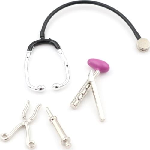 5Pcs/Set Mini Kids Doctor Nurse Medical Plastic Role Plays Set Baby Kit Popular Decor Puzzle Science Educational Toys