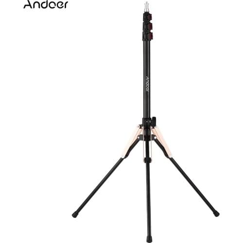 Andoer 190cm Aluminum Alloy Photography Light Stand Reverse Folding Leg Stand for Ring Light Softbox Flash Light Reflector