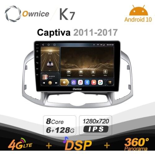 K7 Ownice 6G+128G Android 10.0 Car Radio For Chevrolet Captiva 2011 - 2017 Multimedia Audio 4G LTE GPS Navi 360 BT 5.0 Carplay