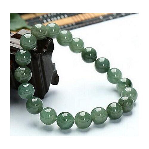 Free Shipping Certified Green 100% Natural a 10mm Jade Jadeite Bangle Bracelet