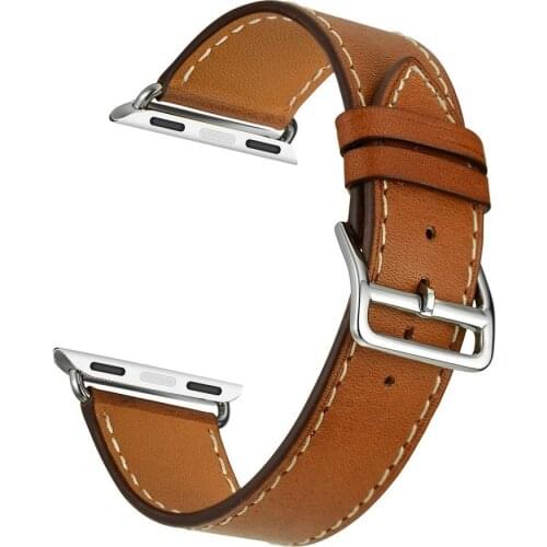 Single Tour band for apple watch series 5 4 3 2 1 Swift Leather strap for iWatch wrist classic Handmade 2019 noir 40 44mm Strap