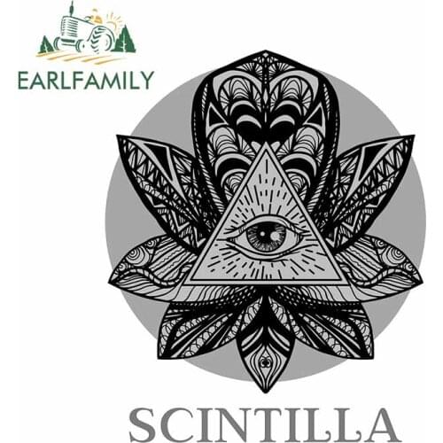 EARLFAMILY 13cm x 10.4cm For Eye of Providence Graffiti Car Sticker DIY Motorcycle Decal Vinyl Material Occlusion Scratch Decor