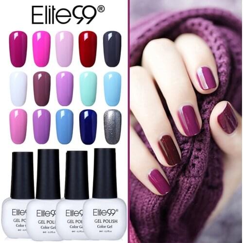 Elite99 8MLUV Gel Nail Polish LED Lamp Gel Lacquer Gel Polish Pure Colors Semi Permanent Gel Varnish Nail Base Top