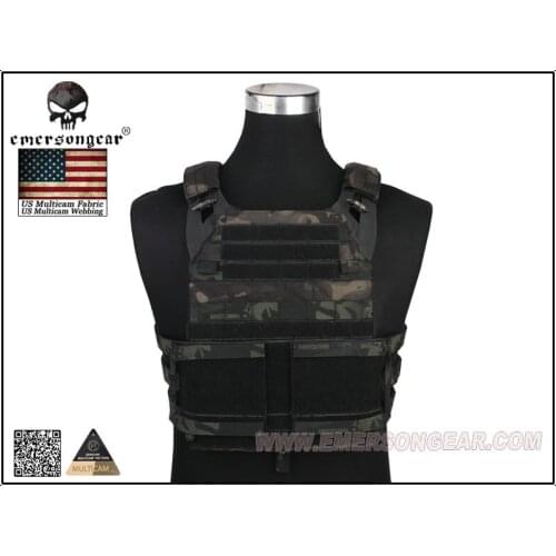 EmersonGear Jump Plate Carrier 2.0 Vest Airsoft Combat Molle Vest Multicam Black EM7436