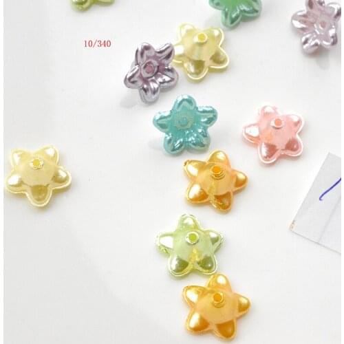 FLTMRH 50pcs10mm Pearl Beads Jewelry Crafts Decoration Flat Back Rose Flower Pearl Beads Craft for Diy Jewelry Making