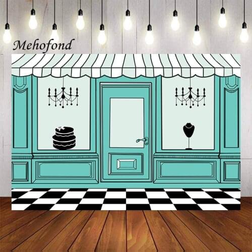 Mehofond Photography Background Light Blue Jewelry Store Girls Newborn Baby Child Birthday Party Portrait Backdrop Photo Studio