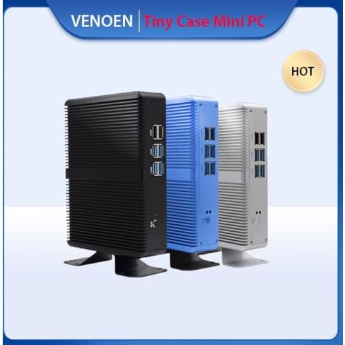 Hot Sale Mini Desktop Fanless PC i5 7267U i7 5550U Core i3 7167U HDMI VGA WIFI Antennas Small TV Box Home Gaming Computer Win10