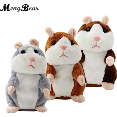 Talking Hamster Mouse Pet Cute Plush Toy Learn To Speak Sound Electric Record Hamster Educational Toy For Kids Children Gift