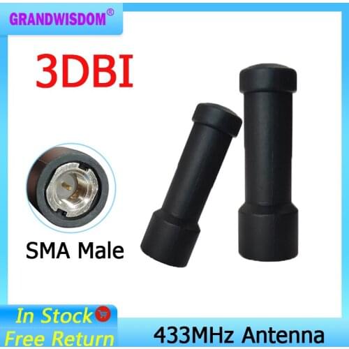 433 MHz Antenna 2~3dBi SMA Male Connector Mini Size 433MHz antena directional antenne for wireless Lorawan watermeter
