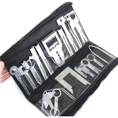 38Pcs/Set Vehicle Car Stereo Radio Release Removal Tools Key Kit with Bag Kenwood Tool Fit for Benz Ford Audi