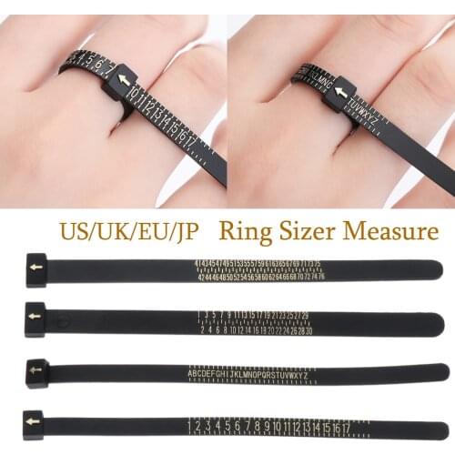 UK/US/EU/JP Finger Ring Sizer Size Measure Gauge Men Womens Sizes A-Z Measurer Jewelry Gauge Tool Jewelry Accessories