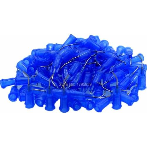 Bent Dispensing Tips Adhesive Glue Dispensing 22G Tapered Needle Liquid Glue Dispenser 45 Degree Blunt Tips Needles 100pcs Set