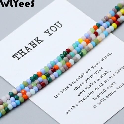 WLYeeS 3*2mm Ceramic Crystal Beads flat Round Shape Austrian Crystal Loose spacer beads for DIY jewelry Bracelet necklace making