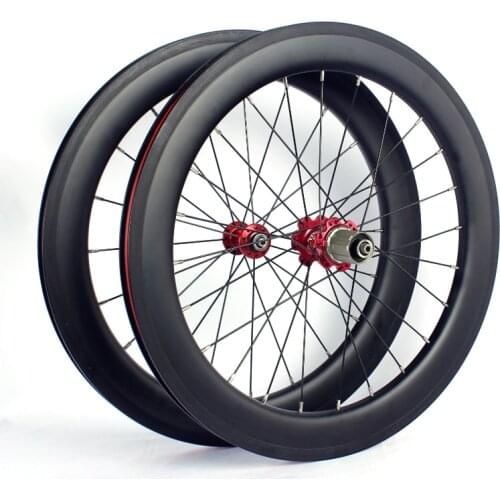 Novatec 20inch Road Bike Carbon Wheels carbon fiber wheelset A211/F372SB 406/451 v brake 74X130mm Folding bicycle Wheel