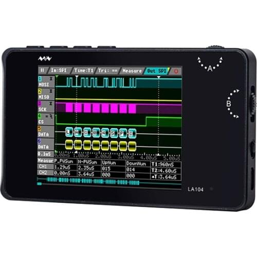 Mini DSO LCD 2.8" Screen Digital 4ch USB Logic Analyzer Oscilloscope 100M Sample Rate Memory 8M Mode SPI,I2C,PWM