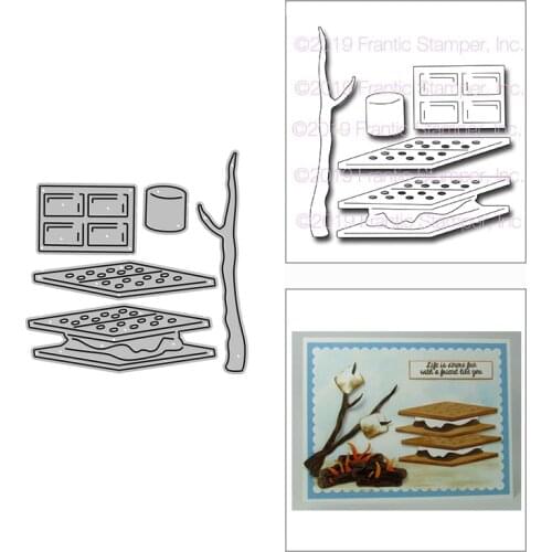 2021 New Cookies Biscuits Food Metal Cutting Dies for DIY Scrapbooking Decor and Card Making Paper Craft Embossing No Stamps