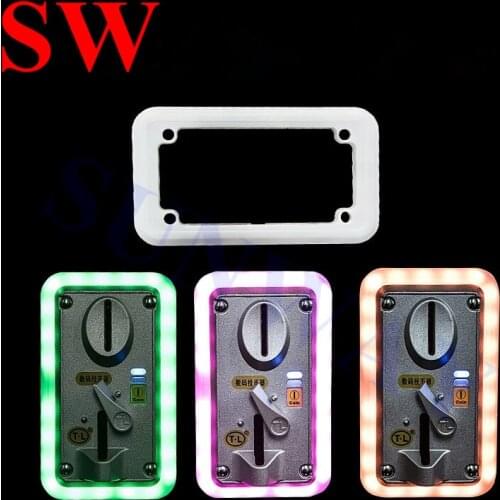 New arrival 1pc Advanced coin selector multi Coin Acceptor Colorful LED decorative frame for Arcade machines parts