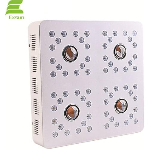 Full Spectrum Indoor Plants and Flower Double Switch Dimmable 600W Double Chips and cob LED Grow Light