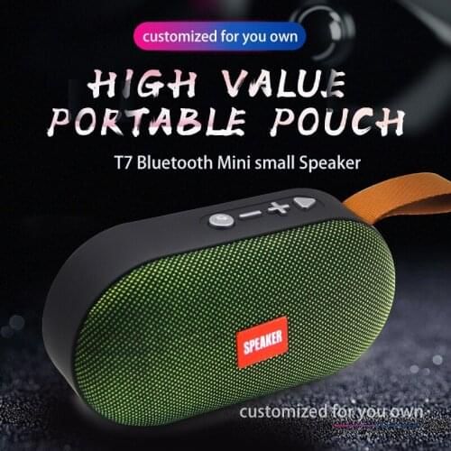 FM TF Card AUX USB New T7 Portable Wireless Mini Bluetooth Speaker Sound System 3D Stereo Music Surround Support Bluetooth