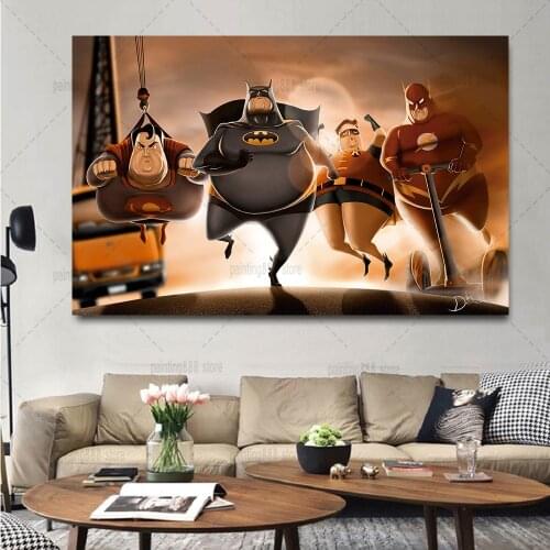 Disney Marvel Fat Superheroes Avengers Painting Canvas Posters Wall for Kids Room Prints Marvel Wall Art Picture Home Decor