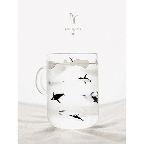 500ml Polar Bear Penguin Pattern Couple Glass Scrub Transparent Heat Resistant Tea Cup Coffee Cup Milk Cups Water Cup