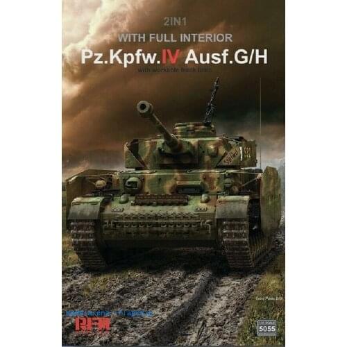Ryefield-Model RM5055 1/35 Sd.Kfz.161/2 Pz.Kpfw.IV Ausf.G/H w/Full Interior Plastic Model Building Kit