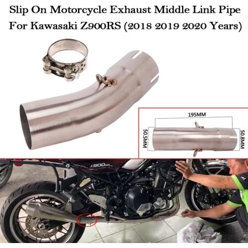Slip On For Kawasaki Z900RS Z900 RS 2018 2019 2020 Years Motorcycle Exhaust Middle Connecting Link Pipe Modified Escape Muffler