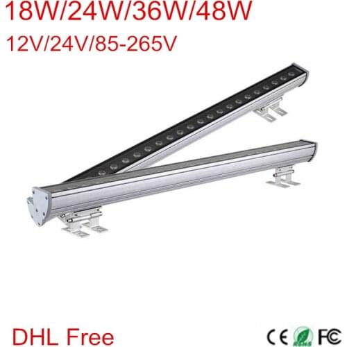 DHL Free Super Bright 18W 24W 36W 48W waterproof IP65 outdoor led flood light LED Wall washer lamps Landscape light