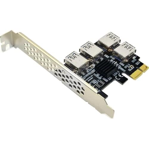 USB 3.0 PCI-E Express 1x to 16x Riser Card Adapter PCIE 1 to 4 Slot PCIE Riser Port Multiplier Card for BTC Miner Mining
