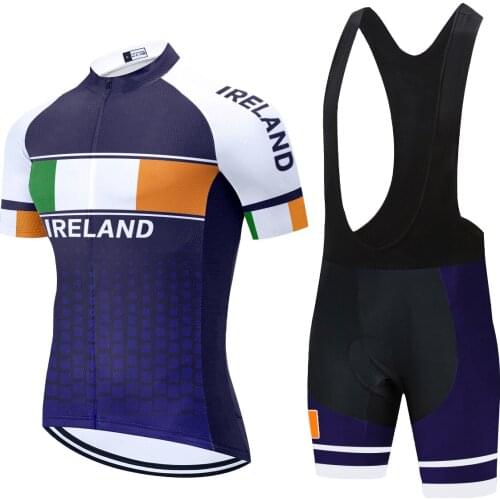 Ireland 2021 Cycling Clothing MTB Jersey Quick Dry Uniformes de Ciclismo Para Hombre Summer 20D Gel Pad Tenue Velo Homme