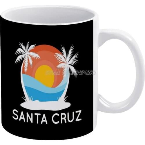 California Local Vintage Gift Palm Gift Design Coffee Mugs Style Cartoon Tea Coffee Mug Cup Birthday Gift Collection Surfer Cali
