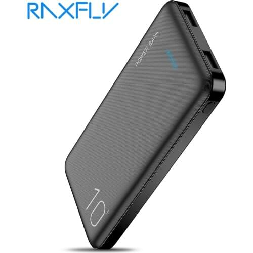 RAXFLY Power Bank 10000mAh Portable Charger For iPhone Xiaomi mi Mobile Powerbank 10000 mAh Poverbank LED External Battery Phone