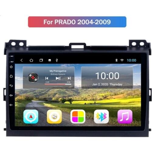 Android 10.0 System Quard Core 2G+32G WIFI HD 1024*600 Car GPS Nagavition For TOYOTA PRADO 2004-2009 Car Radio With Bluetooth