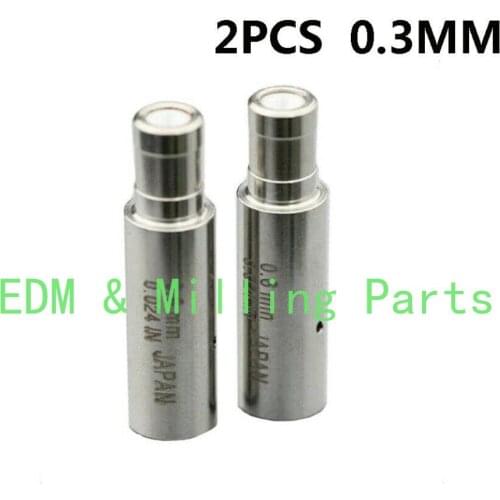 2PCS CNC EDM Wire Cut Machine Parts White Ceramic Electrode Guide 0.3MM For EDM Wire Cut Mill Part