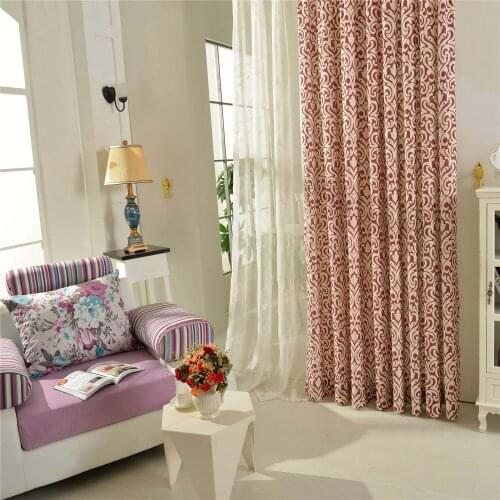 GYC2074 Blackout Curtain For Living Room Red Pattern Bedroom Kitchen Balcony Drape Window Decoration