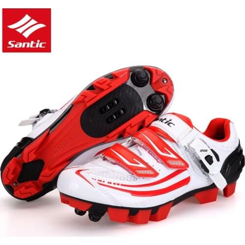 Santic Cycling Shoes Women Mountain Bike Shoes Microfiber Mesh Breathable Self-locking Bicycle Shoes Sapatilha Ciclismo