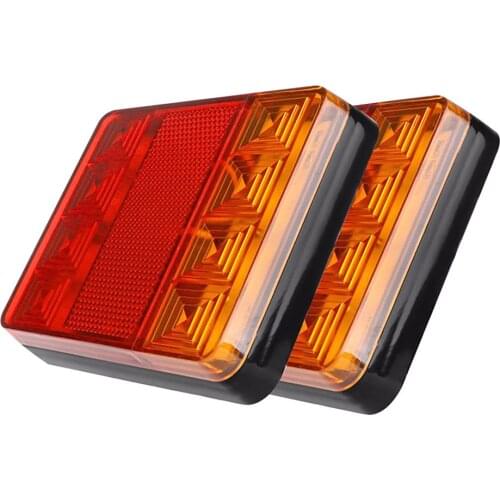 1pcs Car 12v 8led Trailer Tail Light Left And Right Taillight Truck Car Van Lamp Ip65 Waterproof Trailer Taillight