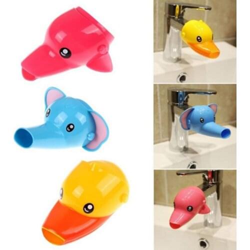1 pc Happy Fun Animals Faucet Extender Baby Tubs Kids Hand Washing Bathroom Sink Gift Fashion and Convenient