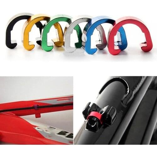 10Pcs MTB Bike Brake Cable/Derailleur Line Case Aluminum Alloy C-Shape Buckle Clasps Bicycle C Clips Outdoor Cycling Parts
