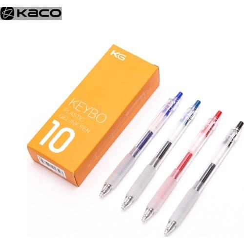 10pc/pack KACO 0.5MM Gel Pen with Refill for Xiaomi Gel pen Push Sign Pens with Black/Blue/Red/Navy Ink for Office Students