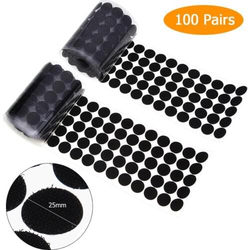100 Pairs/lot Strong Self Adhesive Fastener Dots Stickers Velcros Adhesive Tape For Bed Sheet Sofa Mat Carpet Anti Slip Mat