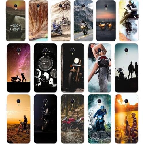 101AA Handsome motorcycle gift Soft Silicone Tpu Cover phone Case for Meizu M5 M5C M5S M6 M6T M6C M6 Note Case