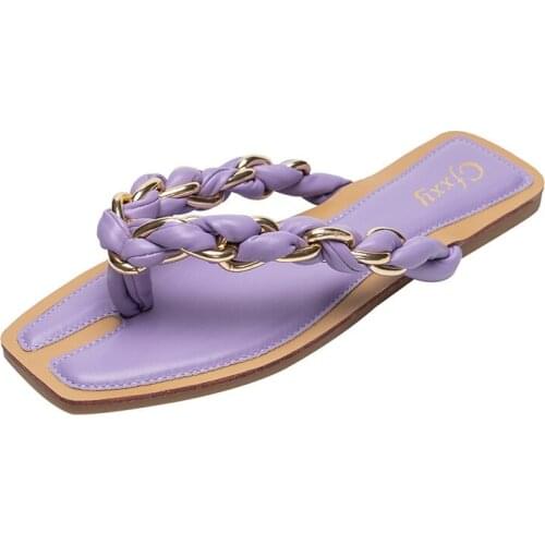 2021 Fashion Brand Women Weave Flip Flop Casual Slippers Ladies Outdoor Beach Slides Slip on Sandals Big Size 42 Shoes Woman